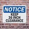 Signmission Keep 36 Inch Clearance, 14 in W x Rectangle, Plastic OS-2PACK-NS-P-1014-L-13778 - alternate 3